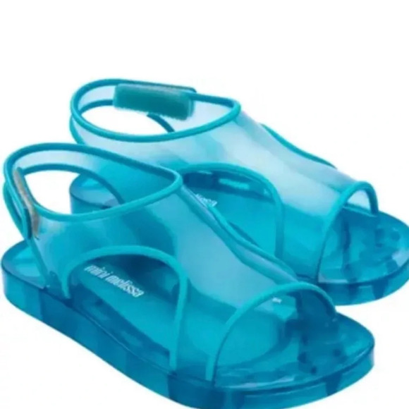 Mini Melissa Other - Mini Melissa Acqua Kids Jelly Shoes In Blue Little Kids Size 5